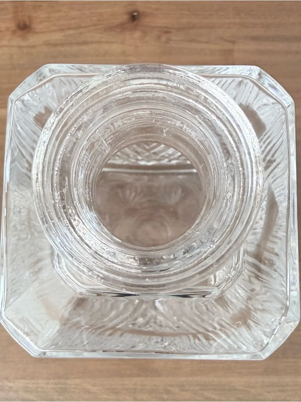 Vintage Cristal d’Arques France mid-century modern lead crystal decanter